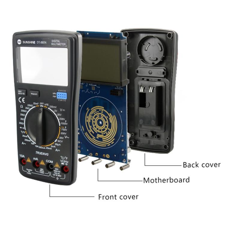 High-precision Digital Multimeter Portable Repair Meter With Burn Protection, DT-890N
