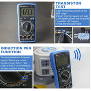 Multimetro digitale ad alta precisione, strumento di riparazione portatile con protezione contro le ustioni., DT-890N