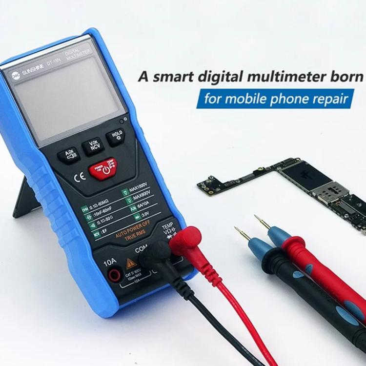 Mini multimetro digitale intelligente con display LCD, strumento di riparazione e tester, DT-19N