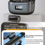 Microfono wireless doppio con clip e ricarica Type-C
