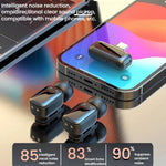 Microfono wireless doppio con clip e ricarica Type-C