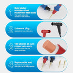Punte di sonda sostituibili in acciaio inossidabile Punte di sonda per multimetro in silicone morbido, SS-024B