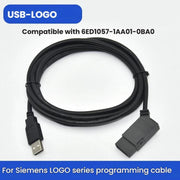 AMSAMOTION For Siemens LOGO PLC Programming Cable, USB-Cable  Driver Required, PC-Cable Driver Required, USB-Cable Driver-free