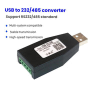 AMSAMOTION USB to RS232/485 Converter Adapter for Industrial Automation, PLC, POS, USB to RS232/485