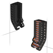 Organizzatore di batterie da parete, può contenere 10 batterie AA e 10 batterie AAA. Supporto salvaspazio per batterie.