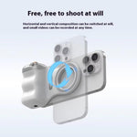 TELESIN P1-MP-10 Impugnatura magnetica per fotocamera con telecomando Bluetooth e controllo remoto per smartphone., P1-MP-10 White, P1-MP-10 Black