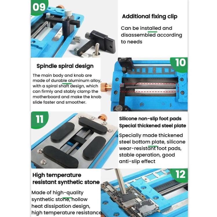 Dispositivo di riparazione per schede madri, matrice di punti, CPU, disco rigido, tipo di circuito integrato, rimozione adesivo, dispositivo a doppia pista, SS-601F
