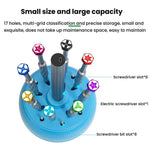 Scatola porta cacciaviti magnetica girevole a 360 gradi con 17 scomparti, RL-078