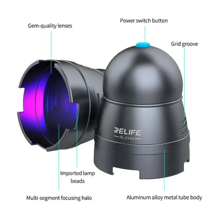 Riparazione di telefoni cellulari Colla UV Lampada di polimerizzazione ultravioletta Rilevamento fluorescente Luce di polimerizzazione dell'olio verde, RELIFE RL-014A