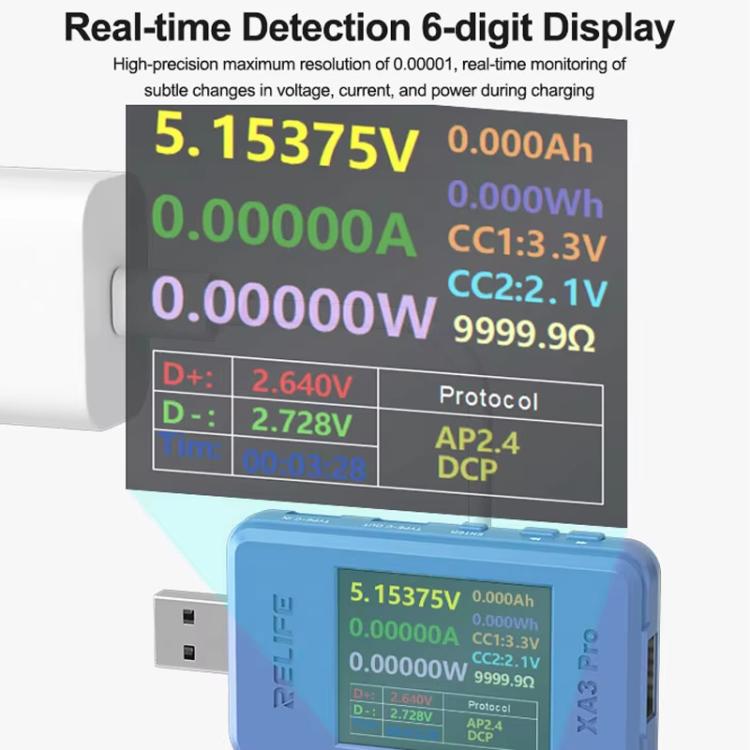 Rilevatore intelligente USB / Type-C Identificazione del protocollo di ricarica rapida Rilevamento, XA3 Pro