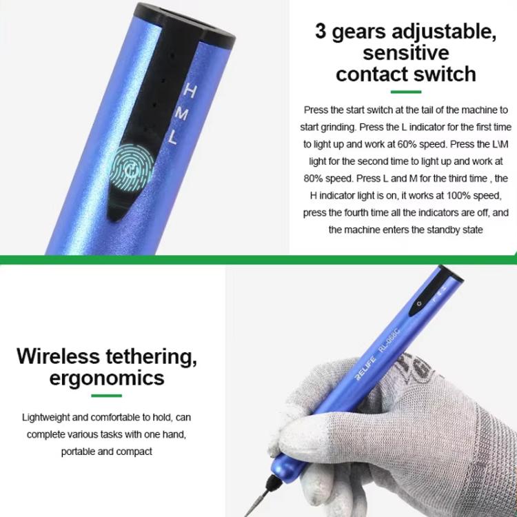 Penna abrasiva ricaricabile intelligente, testina abrasiva portatile, rimozione ruggine, lucidatura, riparazione scheda madre, smerigliatrice elettrica, RL-068C