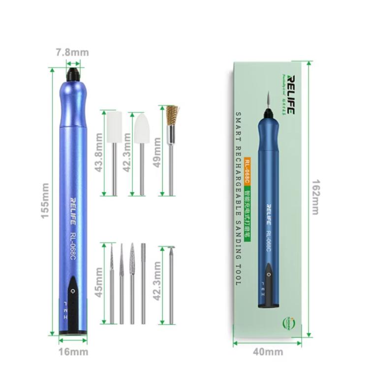 Penna abrasiva ricaricabile intelligente, testina abrasiva portatile, rimozione ruggine, lucidatura, riparazione scheda madre, smerigliatrice elettrica, RL-068C