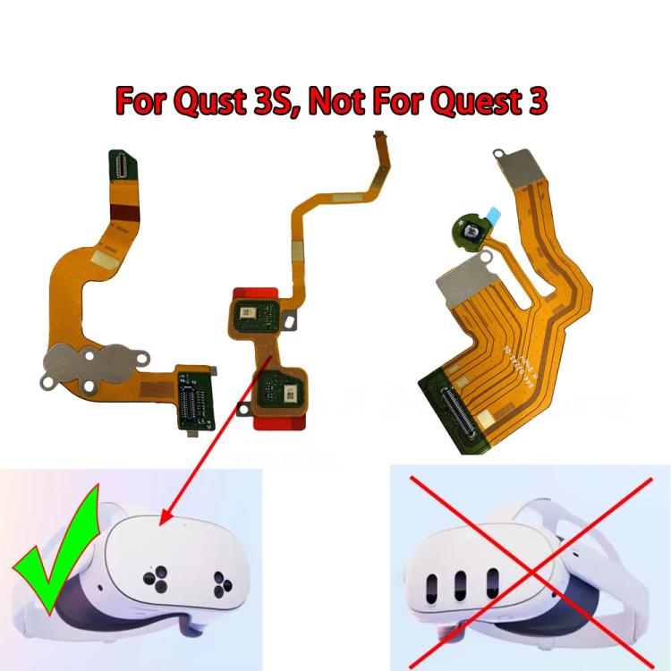 For Meta Quest 3S Repair Part, Headset Indicator Light Ribbon Cable, Microphone/Audio Flex Cable, Headset Camera/Power Ribbon Cable, Headset Right Camera Ribbon Cable, Front Camera Ribbon Cable, Volume Control / Switch Flex Cable