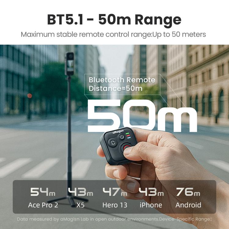 Telecomando wireless Bluetooth per Insta360 e GoPro