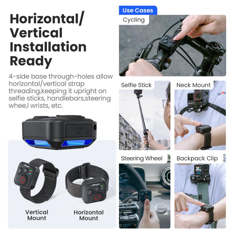 Telecomando wireless Bluetooth per Insta360 e GoPro
