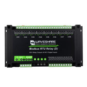 Modulo relè RS485 a 8 canali Waveshare Modbus RTU con ingresso digitale, circuiti di protezione a isolamento multiplo e alimentazione 7~36V.