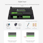 Modulo relè RS485 a 8 canali Waveshare Modbus RTU con ingresso digitale, circuiti di protezione a isolamento multiplo e alimentazione 7~36V.