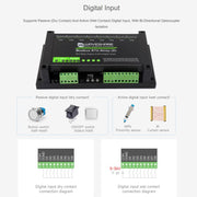 Modulo relè RS485 a 8 canali Waveshare Modbus RTU con ingresso digitale, circuiti di protezione a isolamento multiplo e alimentazione 7~36V.