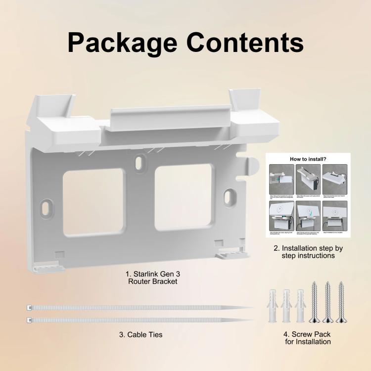 Staffa in ABS 2 in 1 per alimentatore router Starlink Gen 3., S6880
