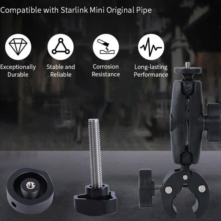 For Starlink Mini Aluminium Alloy Bracket Adapter Heavy Duty Clamp Bracket, S8600