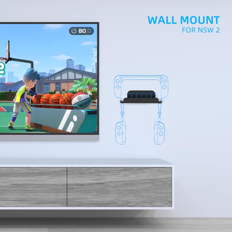 Supporto da parete per Nintendo Switch 2 con vano schede gioco