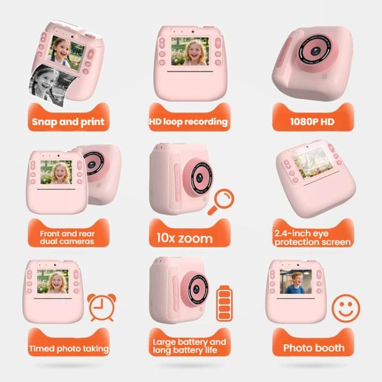 Fotocamera digitale istantanea per bambini con doppia fotocamera