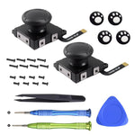 Joystick a effetto Hall per Nintendo Switch/OLED/Lite Joy-Con, stick analogico elettromagnetico senza deriva, Black, Set 1, Set 2