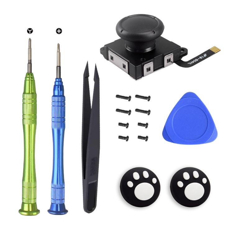 Joystick a effetto Hall per Nintendo Switch/OLED/Lite Joy-Con, stick analogico elettromagnetico senza deriva, Black, Set 1, Set 2
