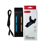 Base di ricarica 3 in 1 con indicatori LED per Nintendo Switch 2 Pro e controller Joy-Con.
