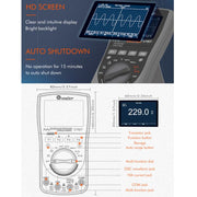 Oscilloscopio Multimetro 2 in 1 con frequenza di campionamento di 200 Msps e frequenza di campionamento di 40 MHz., ET827