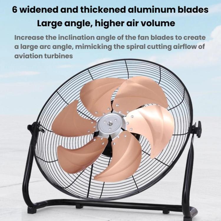 Potente ventilatore da pavimento ad alta potenza, ventilatore elettrico industriale, spina CN, 12 inch 4 Gears 5 Blades, 14 inch 4 Gears 5 Blades, 16 inch 8 Gears 6 Blades, 18 inch 8 Gears 6 Blades, 20 inch 8 Gears 6 Blades
