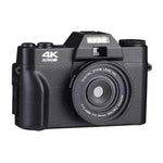 Fotocamera mirrorless retrò R10 4K HD da 75 MP con zoom 16x, Wi-Fi e schermo orientabile da 3 pollici., R10 64G Card & Lens Version