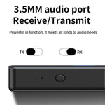 Adattatore audio Bluetooth 5.4 2 in 1 con trasmettitore/ricevitore e ingresso AUX da 3,5 mm per auto/TV/cuffie, M30