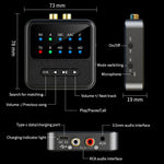 Ricetrasmettitore audio Bluetooth 5.4 2 in 1 HiFi, chiamate HD, ingresso RCA/AUX da 3,5 mm per autoradio/impianto stereo domestico., BT200