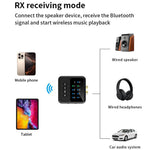 Ricetrasmettitore audio Bluetooth 5.4 2 in 1 HiFi, chiamate HD, ingresso RCA/AUX da 3,5 mm per autoradio/impianto stereo domestico., BT200