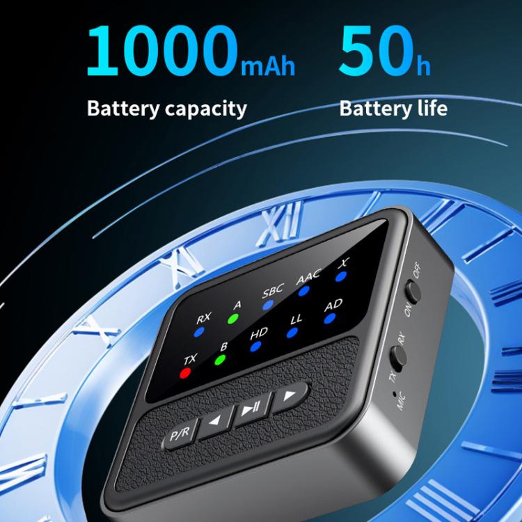 Ricetrasmettitore audio Bluetooth 5.4 2 in 1 HiFi, chiamate HD, ingresso RCA/AUX da 3,5 mm per autoradio/impianto stereo domestico., BT200