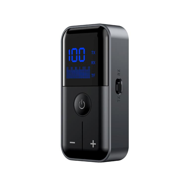 Adattatore AUX per auto/viaggio 2 in 1 Bluetooth 5.4 con trasmettitore e ricevitore, jack da 3,5 mm, slot per scheda TF e clip da bavero., M20