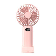 5-speed Wind Speed Handheld USB Charging Small Fan With Desktop Stand