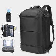 Tigernu Expandable Business Backpack 17-Inch Laptop Bag Wet/Dry Separation Pockets, Black, Blue, Vacuum BK With Pump