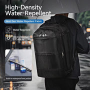 Tigernu Expandable Business Backpack 17-Inch Laptop Bag Wet/Dry Separation Pockets, Black, Blue, Vacuum BK With Pump