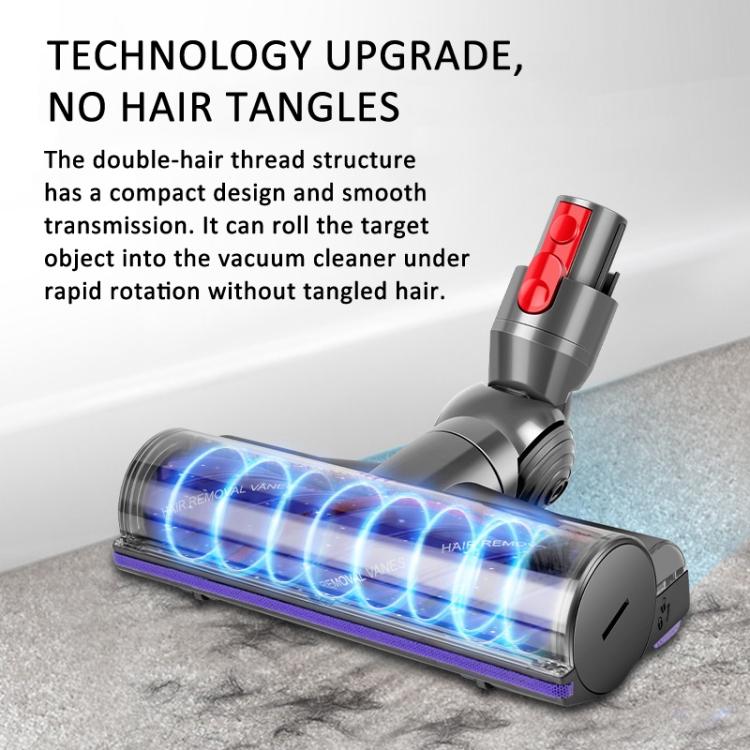 For Dyson V12 Slim / V10 Slim Vacuum Cleaner Soft Velvet Roller Direct Drive Brush Head, V12 Slim / V10 Slim Motorhead