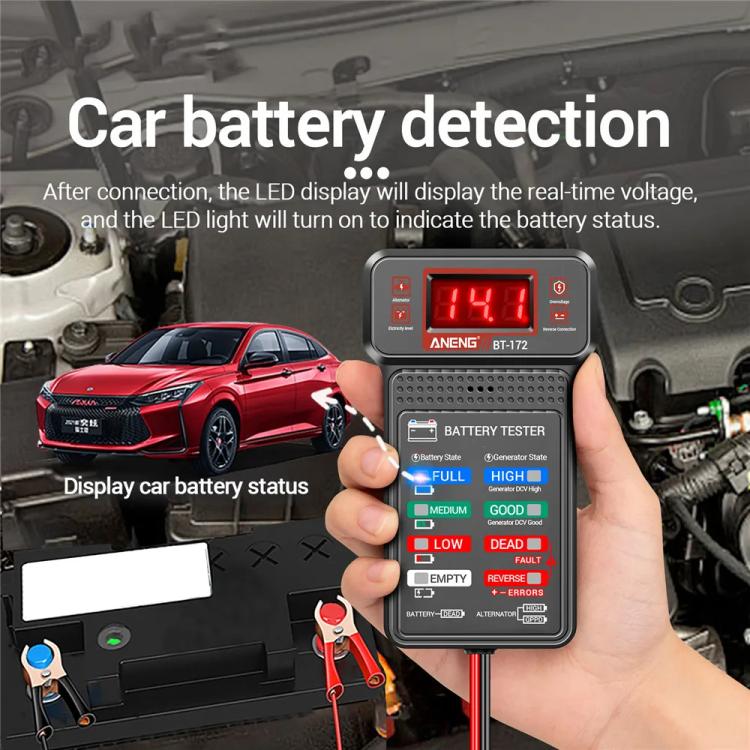 Tester per batterie automobilistiche ad alta precisione ANENG, BT172