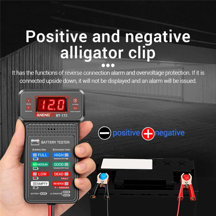 Tester per batterie automobilistiche ad alta precisione ANENG, BT172