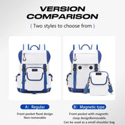 School Backpack 14-Inch Laptop Bag With Flip-Top For Travel, Work & Daily Use, Black Regular, Blue Regular, Black Magnetic, Blue Magnetic