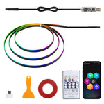 3 Controllo App Telecomando Illuminazione ambientale colorata per interni auto LED modificato acrilico USB Illuminazione ambientale per auto, 110cm+75cm x 4+35cm+Footlight x 4 10 In 1, 110cm+75cm x 4+35cm 6 In 1, 110cm, 110cm x 2 2 In 1, 110cm x 3 3 In...