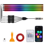 3 Controllo App Telecomando Illuminazione ambientale colorata per interni auto LED modificato acrilico USB Illuminazione ambientale per auto, 110cm+75cm x 4+35cm+Footlight x 4 10 In 1, 110cm+75cm x 4+35cm 6 In 1, 110cm, 110cm x 2 2 In 1, 110cm x 3 3 In...