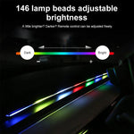 3 Controllo App Telecomando Illuminazione ambientale colorata per interni auto LED modificato acrilico USB Illuminazione ambientale per auto, 110cm+75cm x 4+35cm+Footlight x 4 10 In 1, 110cm+75cm x 4+35cm 6 In 1, 110cm, 110cm x 2 2 In 1, 110cm x 3 3 In...