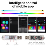 3 Controllo App Telecomando Illuminazione ambientale colorata per interni auto LED modificato acrilico USB Illuminazione ambientale per auto, 110cm+75cm x 4+35cm+Footlight x 4 10 In 1, 110cm+75cm x 4+35cm 6 In 1, 110cm, 110cm x 2 2 In 1, 110cm x 3 3 In...