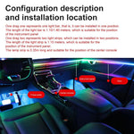 3 Controllo App Telecomando Illuminazione ambientale colorata per interni auto LED modificato acrilico USB Illuminazione ambientale per auto, 110cm+75cm x 4+35cm+Footlight x 4 10 In 1, 110cm+75cm x 4+35cm 6 In 1, 110cm, 110cm x 2 2 In 1, 110cm x 3 3 In...