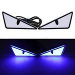 2 viti per targa moto, modifiche luce universale, luci decorative per auto, Triangle Light Blue, Triangle Light Red, Triangle Light Green, Semicircular Light Blue, Semicircular Light Red, Semicircular Light Green